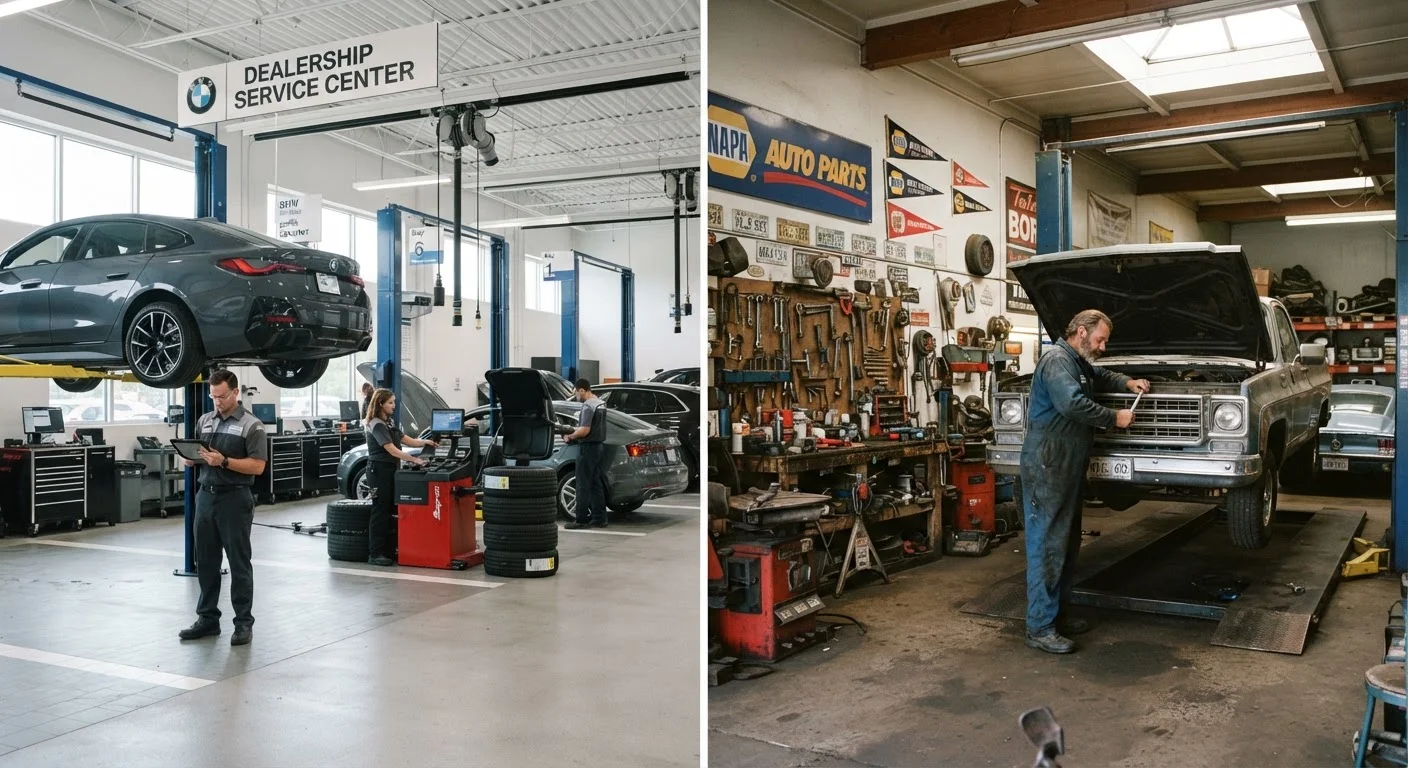Independent Mechanic vs. Dealership Service Department